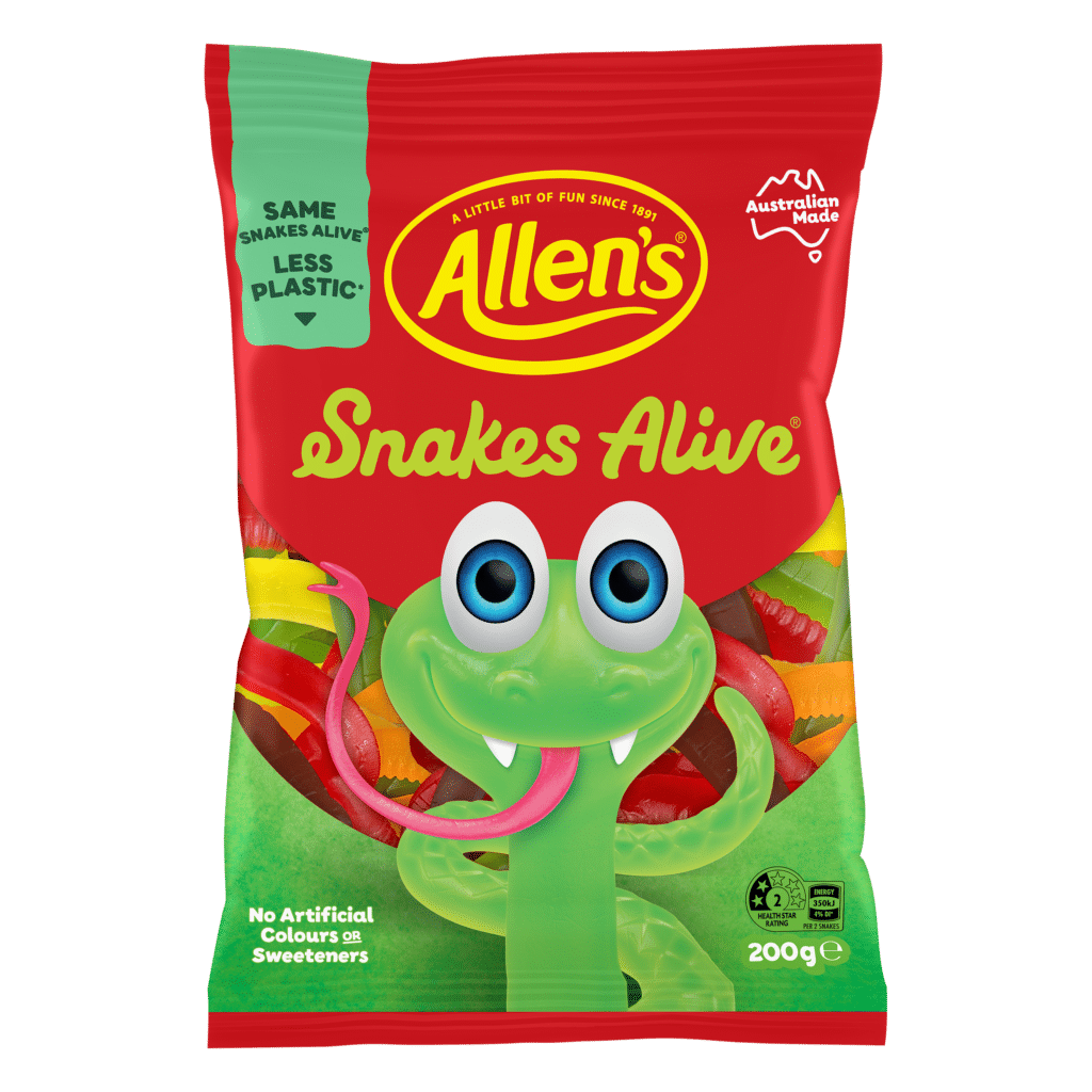 A major change to the packaging of Australian lolly brand Allen's is on the way while reducing the plastic it uses in the process.