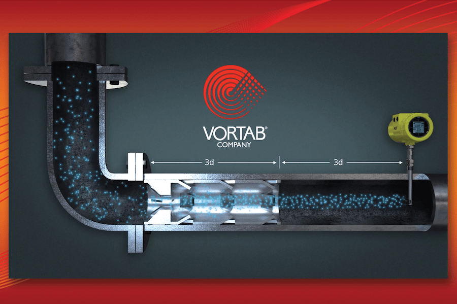 With their exclusive flow profile and anti-swirl tab design, the Vortab process flow conditioners correct fluid disturbances to mimic adequate pipe straight run and produce a highly repeatable, symmetrical flow profile.